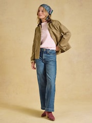 Cream at Pink - Joules Harbour Striped Boat Neck Breton Top - Larawan 6 ng 7