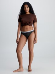 Calvin Klein Black Modern Logo Lace High Leg Thong - Image 3 of 6