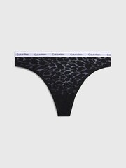 Calvin Klein Black Modern Logo Lace High Leg Thong - Image 6 of 6