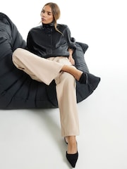 River Island Cream Relaxed Straight Leg Cord Jeans - Image 2 of 4