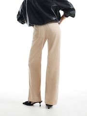 River Island Cream Relaxed Straight Leg Cord Jeans - Image 4 of 4