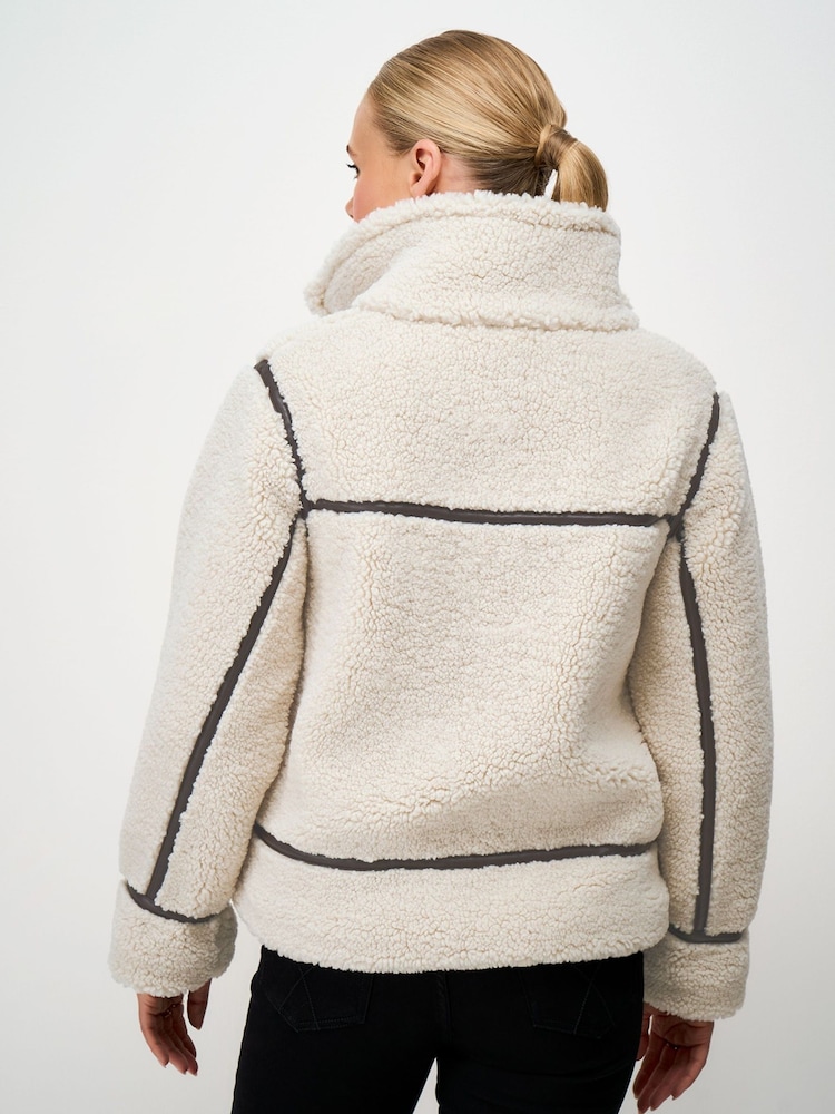 Naturlig - Crew Clothing Borg Aviator Jacket - Bilde 2 av 5