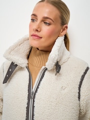 Naturlig - Crew Clothing Borg Aviator Jacket - Bilde 4 av 5