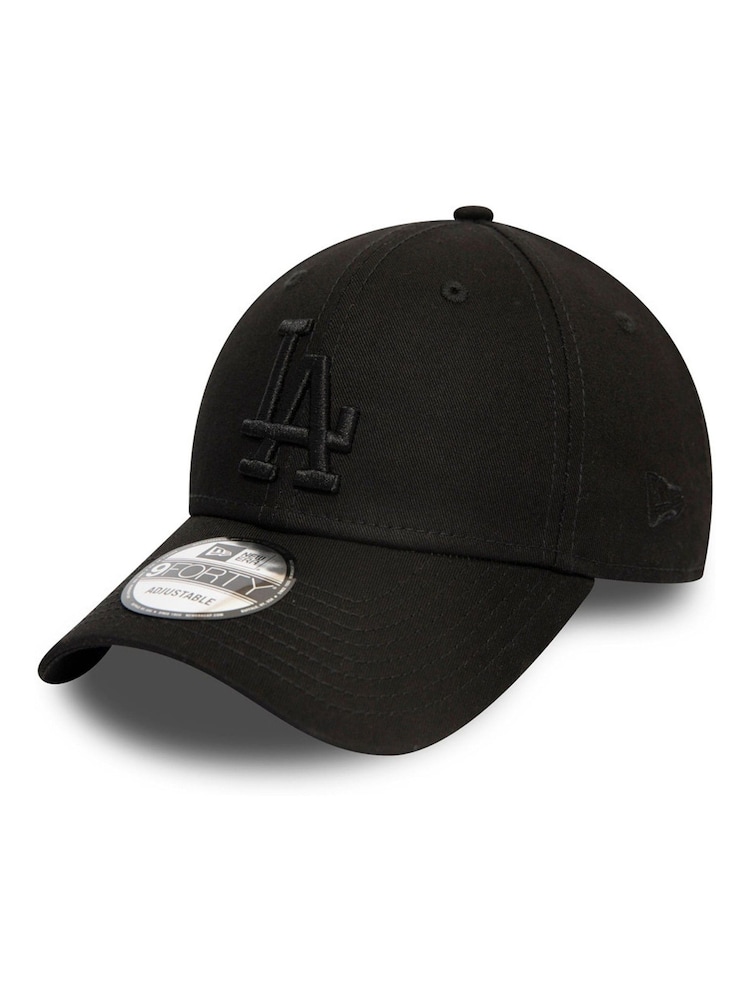 Negru - New Era LA Dodgers Essential 9FORTY 100% Cotton Șapcă/Căciulă - Imaginea 4 din 4
