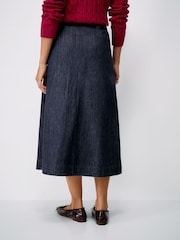 Crew Clothing Ella Denim Midi Skirt - صورة 3 من 5