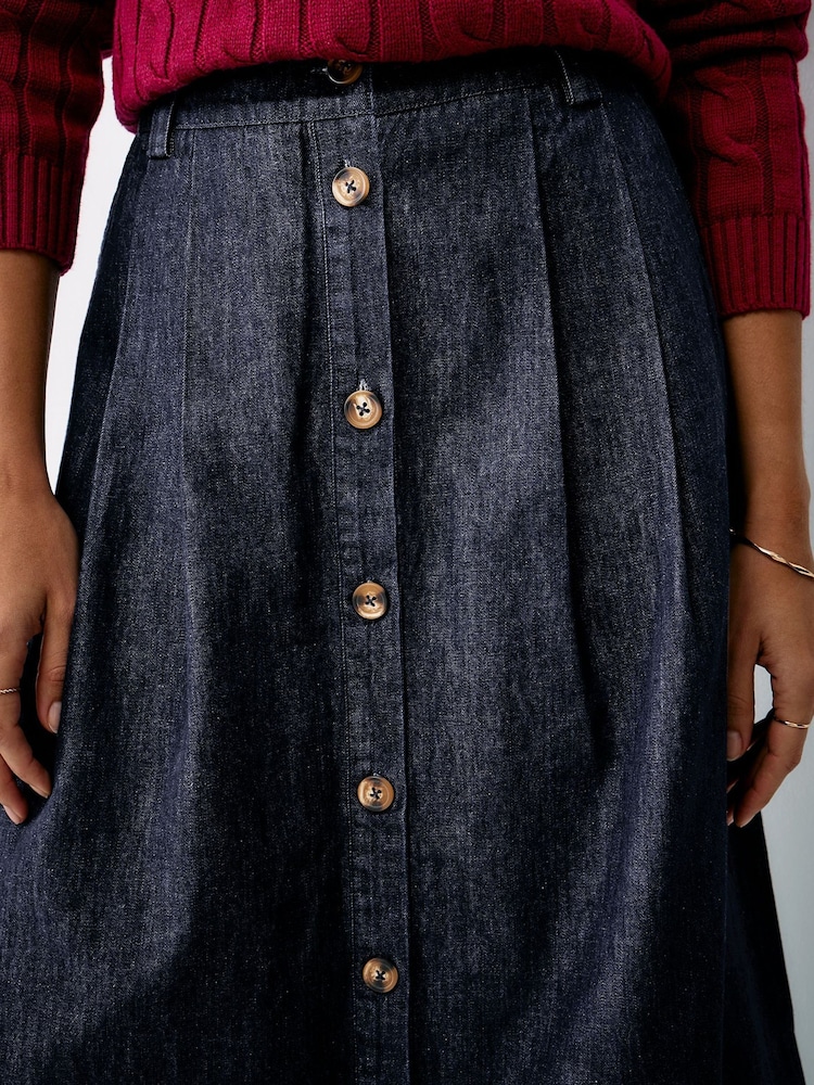 Crew Clothing Ella Denim Midi Skirt - صورة 5 من 5