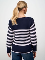 „Crew Clothing Emilia“ tekstūruotas juosta džemperis - 2 paveikslėlis iš 5