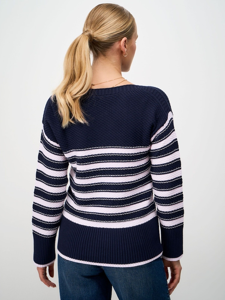 „Crew Clothing Emilia“ tekstūruotas juosta džemperis - 2 paveikslėlis iš 5