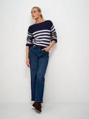 „Crew Clothing Emilia“ tekstūruotas juosta džemperis - 3 paveikslėlis iš 5