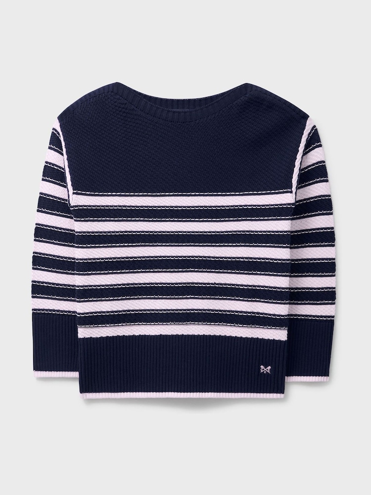„Crew Clothing Emilia“ tekstūruotas juosta džemperis - 5 paveikslėlis iš 5