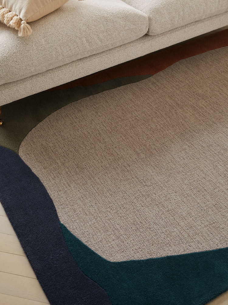 Multi Genevieve Collage Border Rug - Image 2 of 6