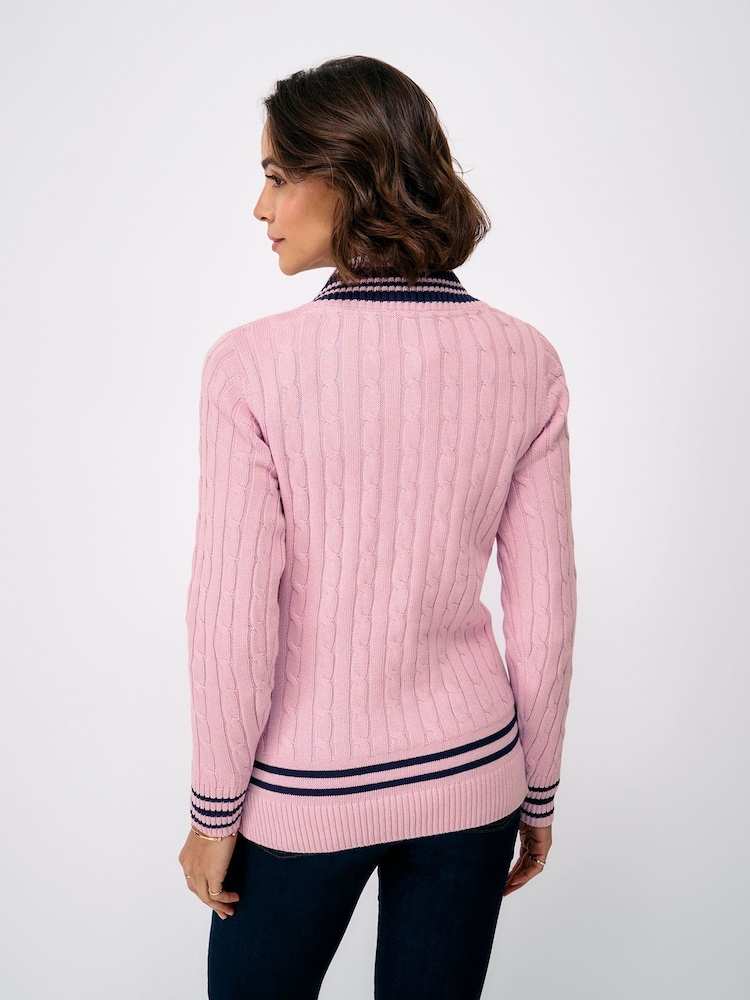 كنزة كريكت بنمط مجدول من Crew Clothing - صورة 2 من 5 كنزة كريكت بنمط مجدول من Crew Clothing - صورة 2 من 5