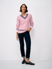 كنزة كريكت بنمط مجدول من Crew Clothing - صورة 3 من 5