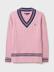 كنزة كريكت بنمط مجدول من Crew Clothing - صورة 5 من 5