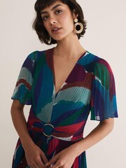 Phase Eight Natural Multi Priscilla Printed Maxi Dress - Image 4 of 6