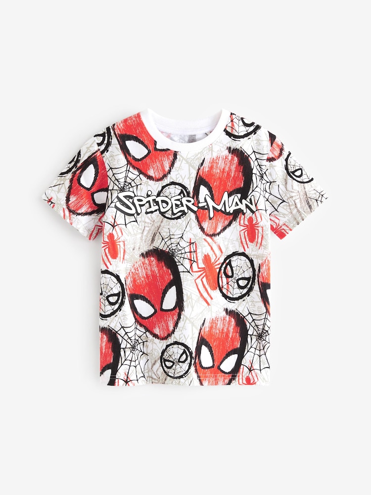 White Spider-Man Short Sleeve T-Shirt (3-16yrs) - Image 1 of 3
