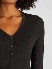JoJo Maman Bébé Black Popper Front Maternity Top - Image 4 of 4