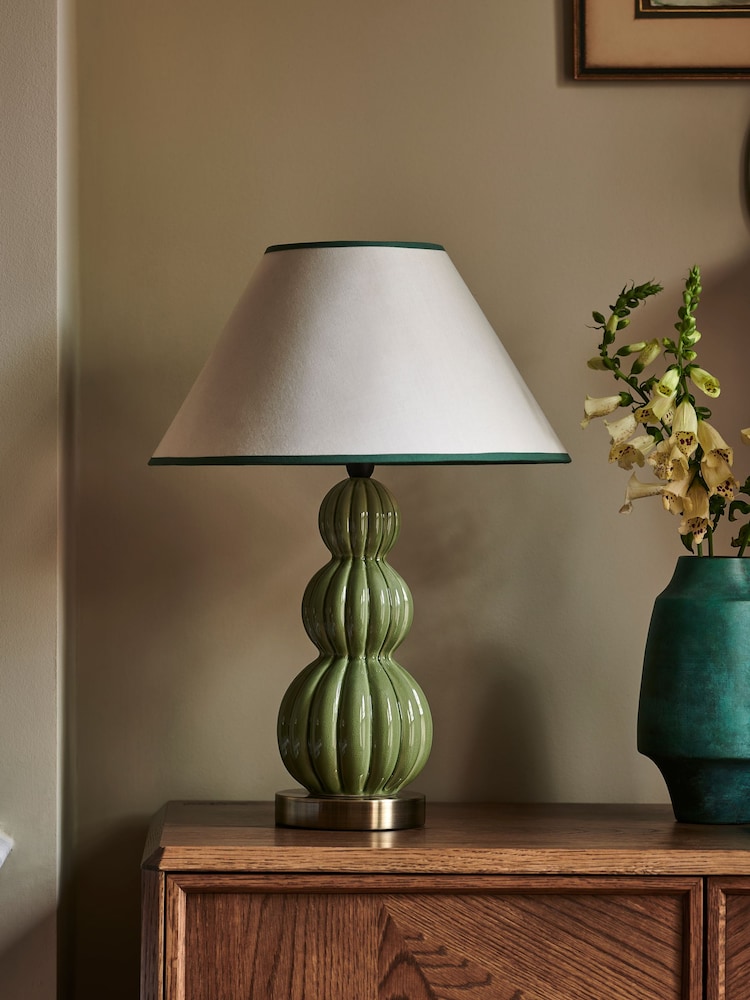 Nina Campbell Green Evelyn Medium Table Lamp - Image 2 of 4
