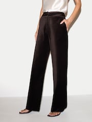 Jigsaw Velvet Satin Tailored Trousers - Bild 1 von 5