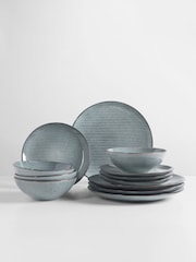 Broste Copenhagen 12 Piece Blue Nordic Dinnerware Set - Image 3 of 4