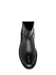 Ravel Black Leather High Cut Gusset Chelsea Boots - Image 1 of 4