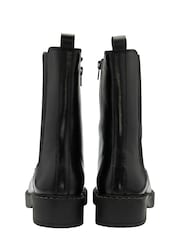 Ravel Black Leather High Cut Gusset Chelsea Boots - Image 3 of 4