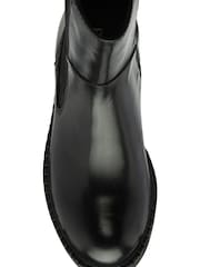 Ravel Black Leather High Cut Gusset Chelsea Boots - Image 4 of 4