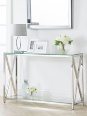 Julian Bowen Clear Miami Console Table - Image 1 of 4