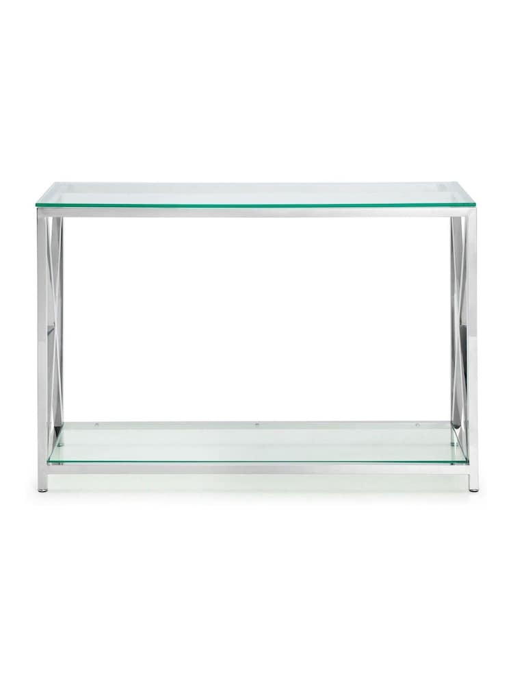 Julian Bowen Clear Miami Console Table - Image 2 of 4