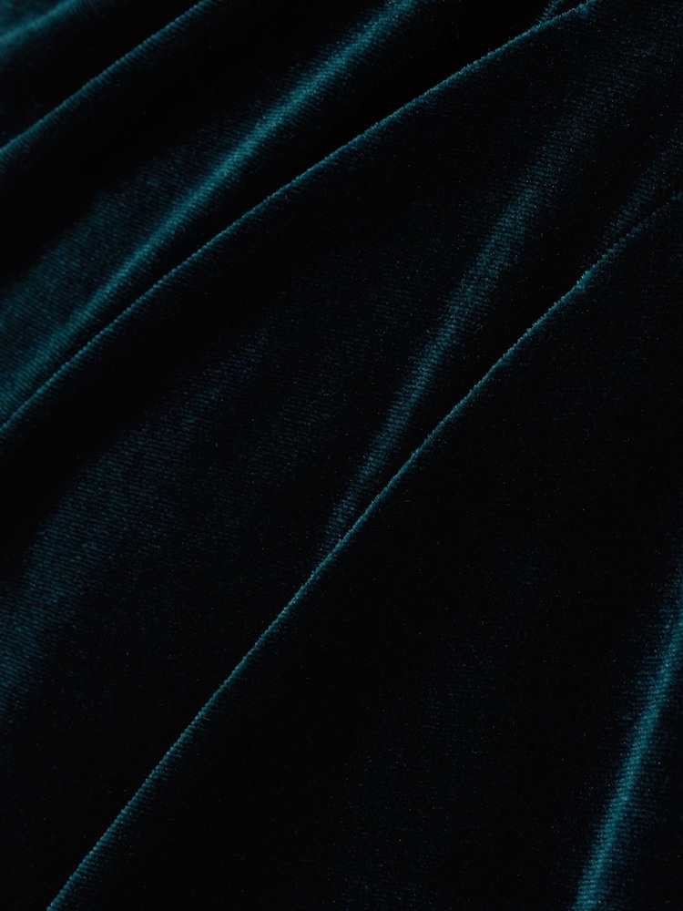 Adrianna Papell Green Velvet Off The Shoulder Gown - Image 7 of 7 Adrianna Papell Green Velvet Off The Shoulder Gown - Image 7 of 7