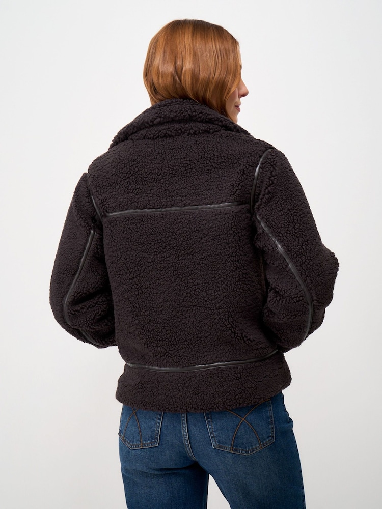 브라운 - Crew Clothing Borg Aviator Jacket - 5의 이미지 2