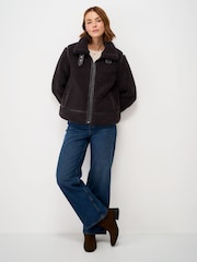 브라운 - Crew Clothing Borg Aviator Jacket - 5의 이미지 3