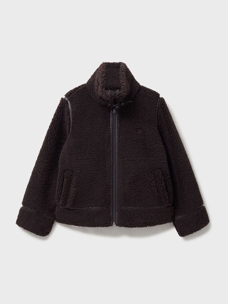 브라운 - Crew Clothing Borg Aviator Jacket - 5의 이미지 5