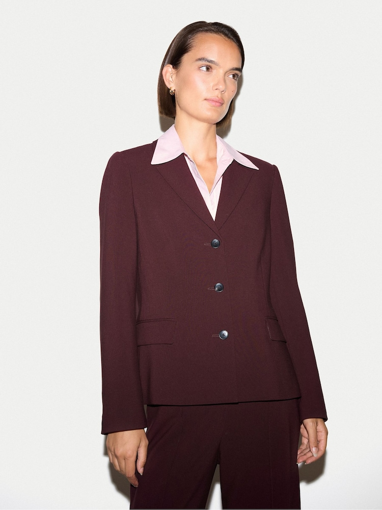 Jigsaw Red Modern Crepe Ellis Blazer - Image 1 of 5 Jigsaw Red Modern Crepe Ellis Blazer - Image 1 of 5