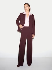 Jigsaw Red Modern Crepe Ellis Blazer - Image 3 of 5