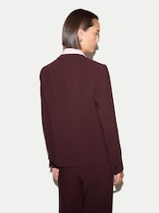 Jigsaw Red Modern Crepe Ellis Blazer - Image 4 of 5