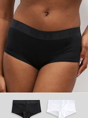 Black/White Logo Knickers 2 Pack - Image 1 of 12