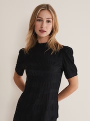 Phase Eight Black Textured Samiha Blouse - Image 1 of 6