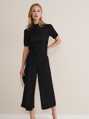 Phase Eight Black Textured Samiha Blouse - Image 4 of 6