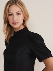 Phase Eight Black Textured Samiha Blouse - Image 5 of 6