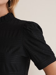 Phase Eight Black Textured Samiha Blouse - Image 6 of 6