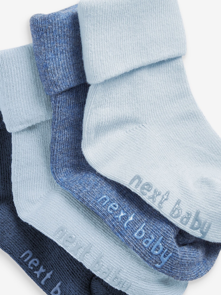 modra - 4 paket Roll Top Baby Socks (0mths-2yrs) - Slika 5 iz 5 modra - 4 paket Roll Top Baby Socks (0mths-2yrs) - Slika 5 iz 5