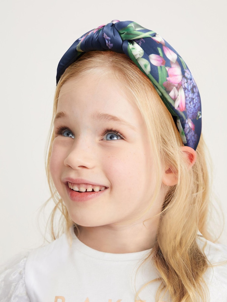 Baker by Ted Baker Girls Floral Knotted Headband - Image 1 of 6
