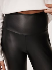 Mint Velvet Black Faux Leather Leggings - Image 3 of 6