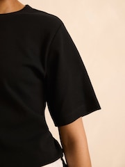 Mint Velvet Black Ultimate Cotton T-Shirt - Image 5 of 7