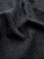 Black Linen Blend Knee Length Shorts - Image 6 of 6