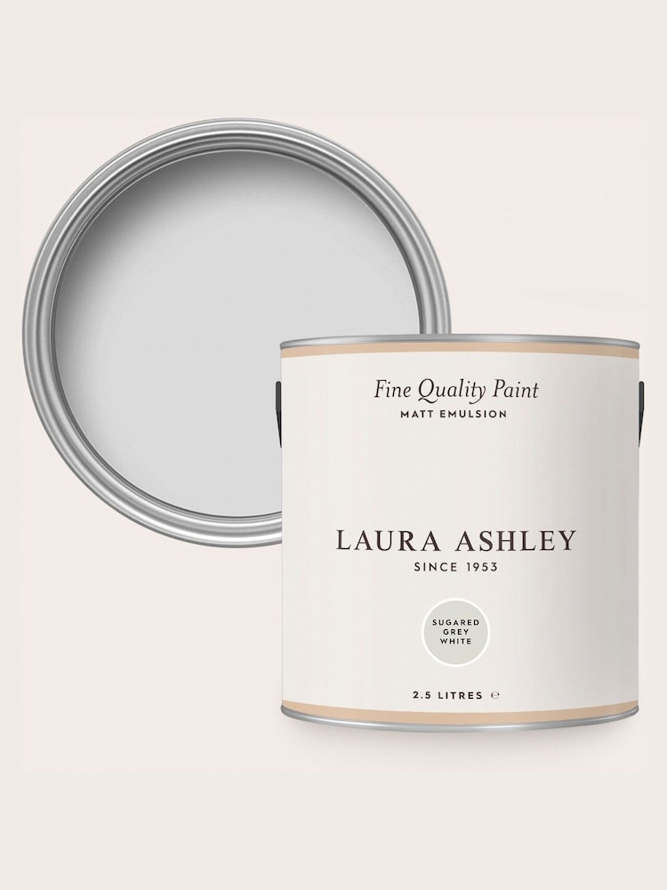 Laura Ashley Sugared Grey White Matt Emulsion 2.5Lt Paint - Image 4 of 4 Laura Ashley Sugared Grey White Matt Emulsion 2.5Lt Paint - Image 4 of 4