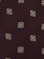 Corbata Gioele de tejido de mezcla de seda con estampado de medallones florales de Reiss - Imagen 5 de 5