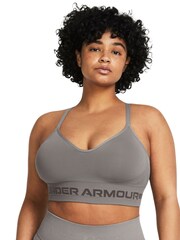 Under Armour Grey Seamless Low Long Bra - Image 5 of 8