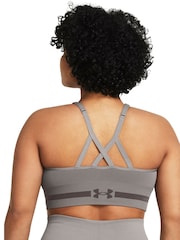 Under Armour Grey Seamless Low Long Bra - Image 6 of 8